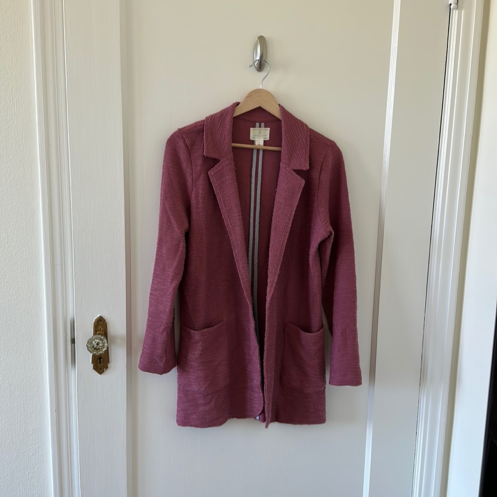 Purple/ Mauve long blazer. From nordstrom. Brand: Caslon. Xs. Perfect condition